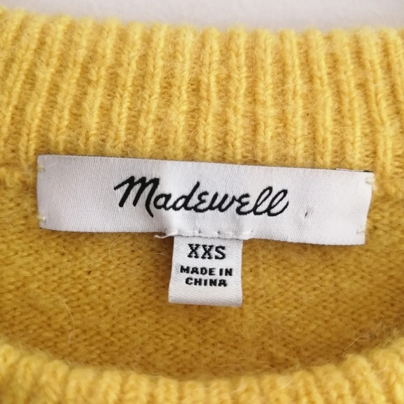 Madewell Crofton Wool and Alpaca Blend Stripe Textured Knit Sweater Oversize XXS - Picture 11 of 16